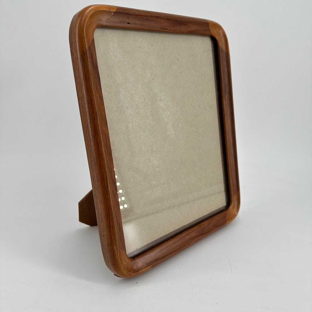 Vintage Mid Century Style Solid Wood 8x10 Picture Frame Rounded Corners MCM